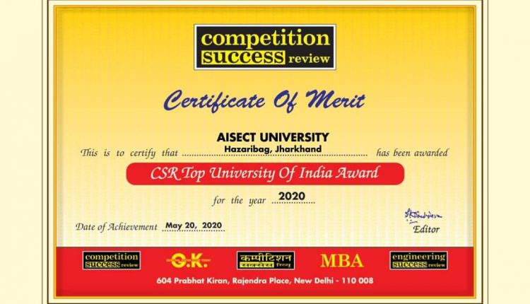 Competition Success Review awarded to AISECT University