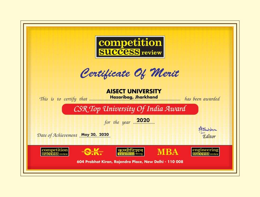 Competition Success Review awarded to AISECT University